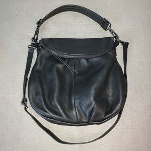 margot Black Leather Shoulder Bag